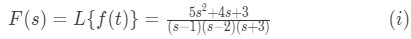 Find the Inverse Laplace transform of F(s)