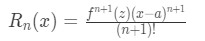 Formula 9: Taylor Series Error Term