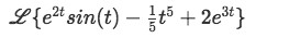 Equation for Example 6: Laplace transform to solve.