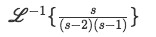 Second right-hand term of the solution of the differential equation in terms of inverse Laplace transform