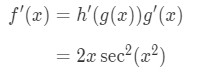 Equation 6: Derivative of tanx^2 pt.4