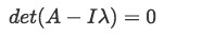 Equation 1: Characteristic polynomial equation