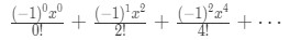 Equation 5: Taylor Series of cosx pt.5