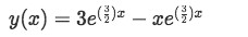 Equation for example 2(e): Particular solution to the differential equation