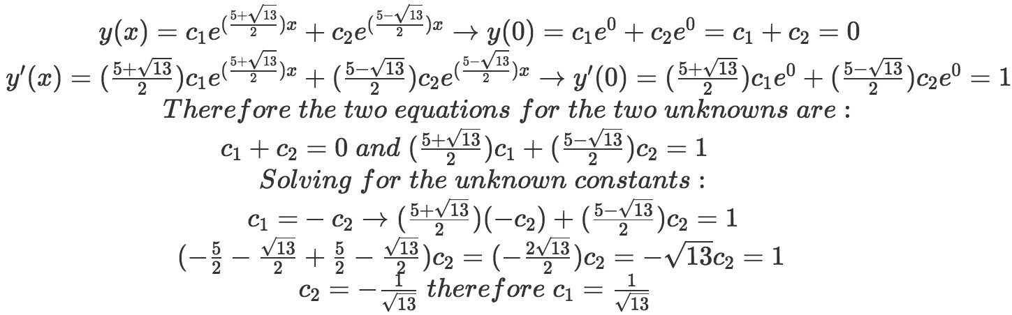 Characteristic equation with real distinct roots | StudyPug