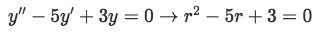 Equation for example 3(a): Obtaining the characteristic equation