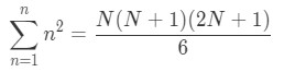 Formula 3: Power sum n^2