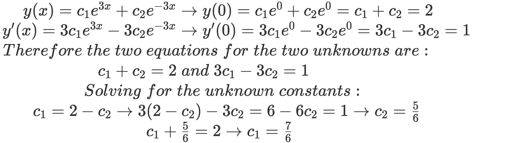 Characteristic equation with real distinct roots | StudyPug
