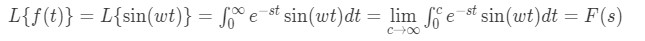 Laplace transform of sine pt.1