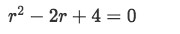 Equation for example 3(a): Characteristic equation
