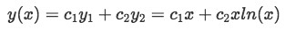 General solution of y containing the first solution