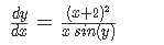 Separable differential equation