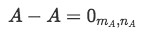 Equation 11: The subtraction of a matrix by itself