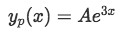Equation 7(b): General assumption of the particular solution of the differential equation