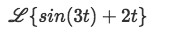 Equation for Example 2: Laplace transform to solve.