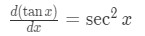 Formula 5: Derivative of tanx