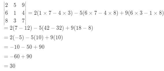 Example of a 3x3 matrix determinant