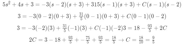 Equation for Example 4(g): Finding the value of C