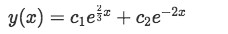 Equation for example 2(c): General solution of the differential equation