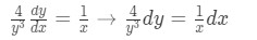 Separating the terms of the differential equation