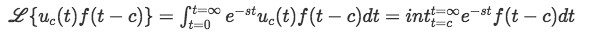 Laplace transform equation t greater than 0