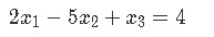 System of linear equations