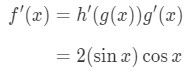 Equation 1: Derivative of sin^2x pt.7