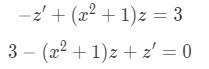 Equation for Example 4(c): Substituting z and z' into the differential equation