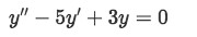 Equation for example 3: Differential equation to solve.