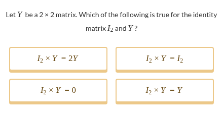 Identity Property Of Matrix Multiplication