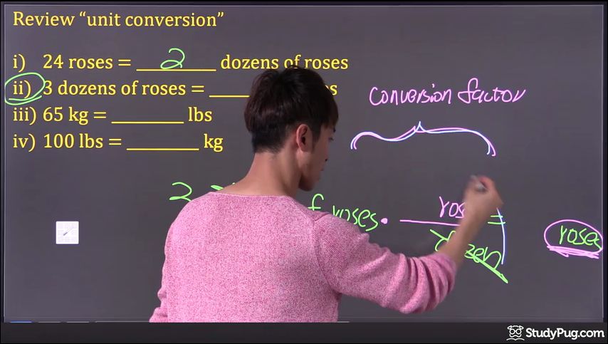 Unit conversion review as a foundation for degree-radian conversion
