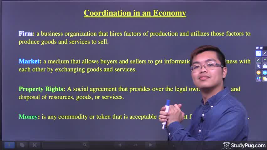 Intro to coordination in an economy: firms, markets, property rights, and money