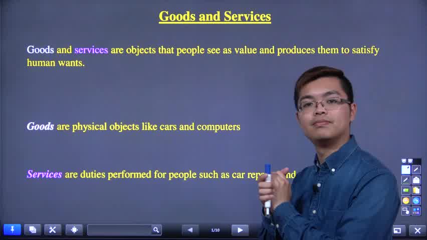 Intro to goods and services with everyday examples
