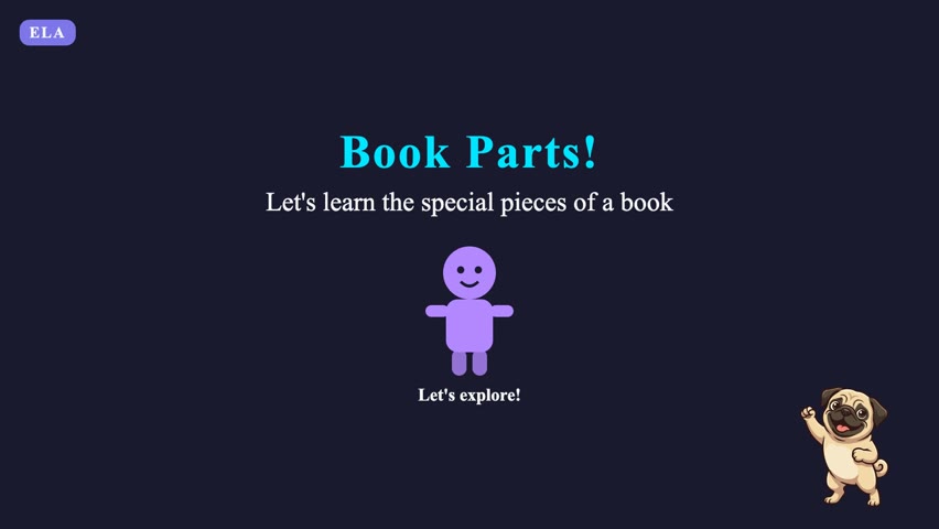 Identifying the parts of a book