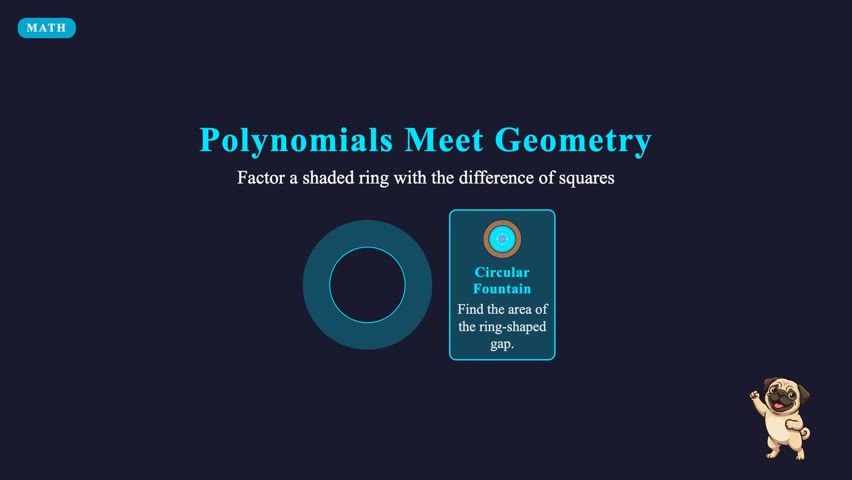 Word Problems of Polynomials: Factoring the Annulus Area