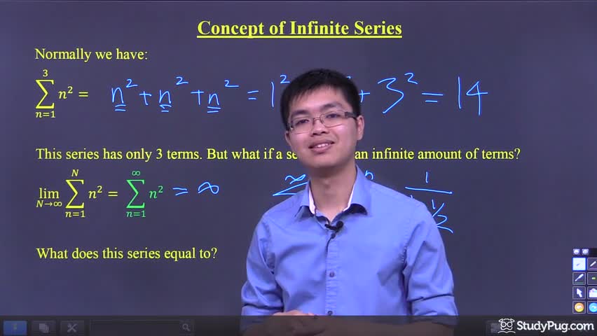 Understanding infinite series and finite vs infinite sums