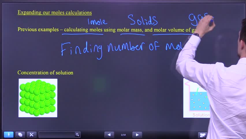 Intro to molar concentration and molarity for solutions