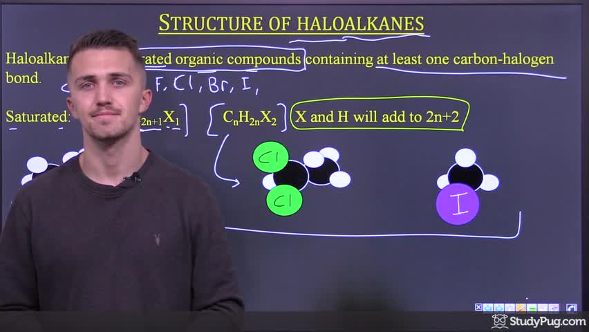 Intro to haloalkanes: definition, general formula, and examples