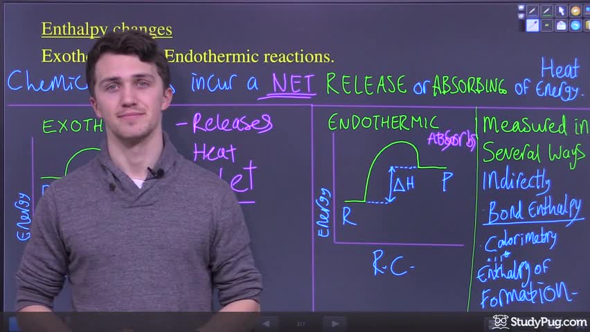 Intro to enthalpy, exothermic and endothermic reactions