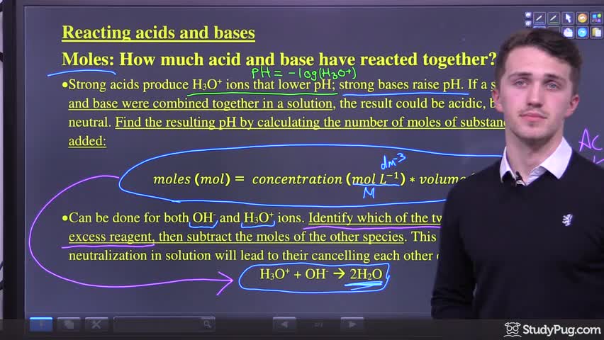 Intro to finding pH when mixing strong acids and bases