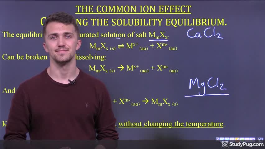 Intro to the common ion effect on solubility equilibrium