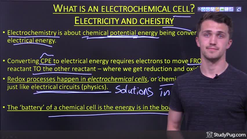 Intro to electrochemical cells and converting chemical energy to electricity