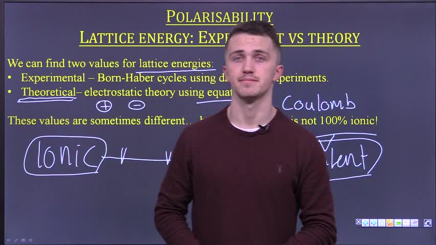 Intro to polarisability and covalent character in ionic compounds