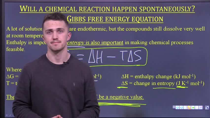Intro to entropy and the Gibbs free energy equation