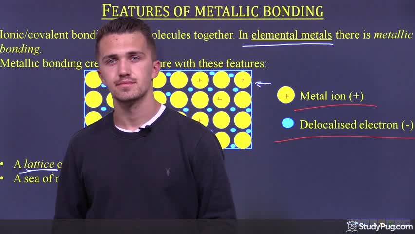 Intro to metallic bonding and the sea of delocalised electrons