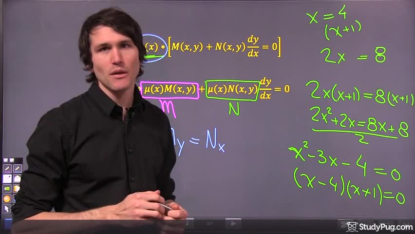 Intro to the integrating factor for non-exact equations