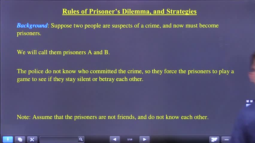 Intro to game theory concepts and the Prisoner's Dilemma