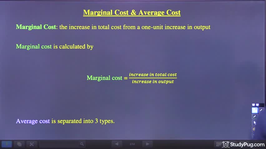 Intro to total cost, fixed cost, and variable cost