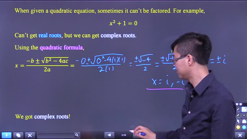 Reviewing complex numbers before complex eigenvalues