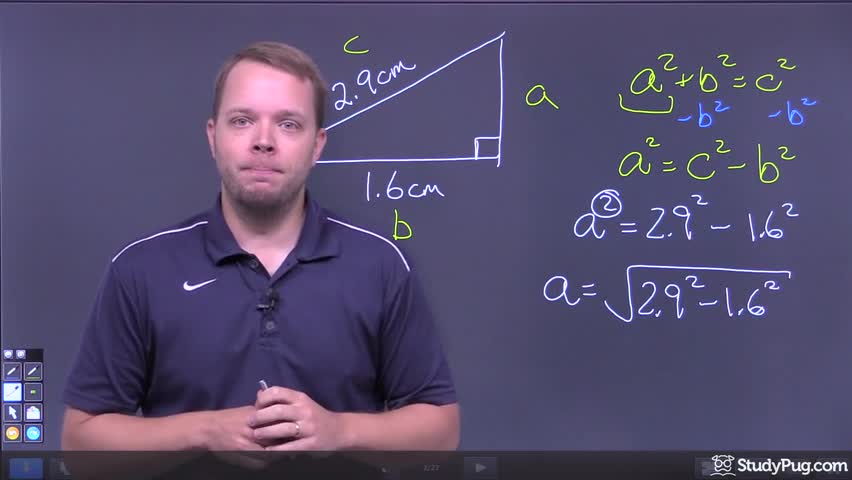 Intro to the Pythagorean theorem and its geometric proof